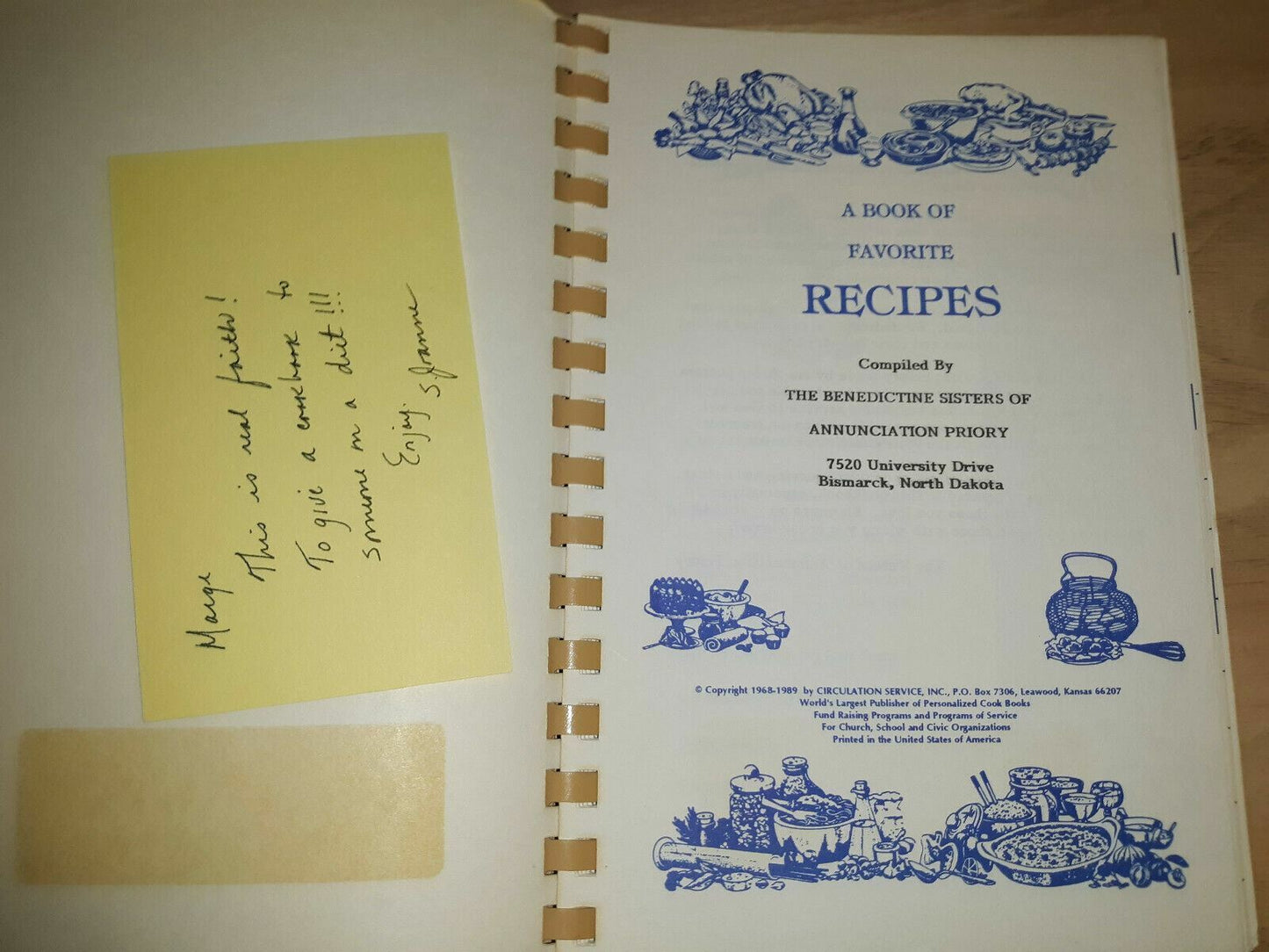 To Serve With Love Cookbook Annunciation Priory Bismarck, North Dakota 1989