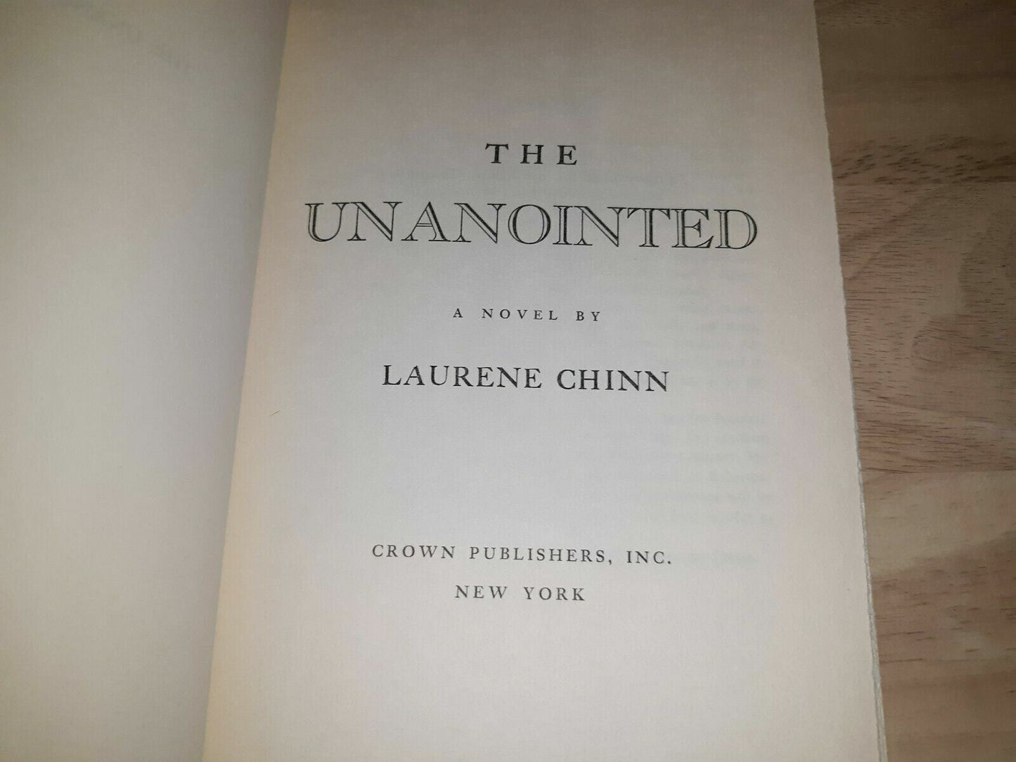 The Unanointed by Laurene Chinn (1958, Hardcover)