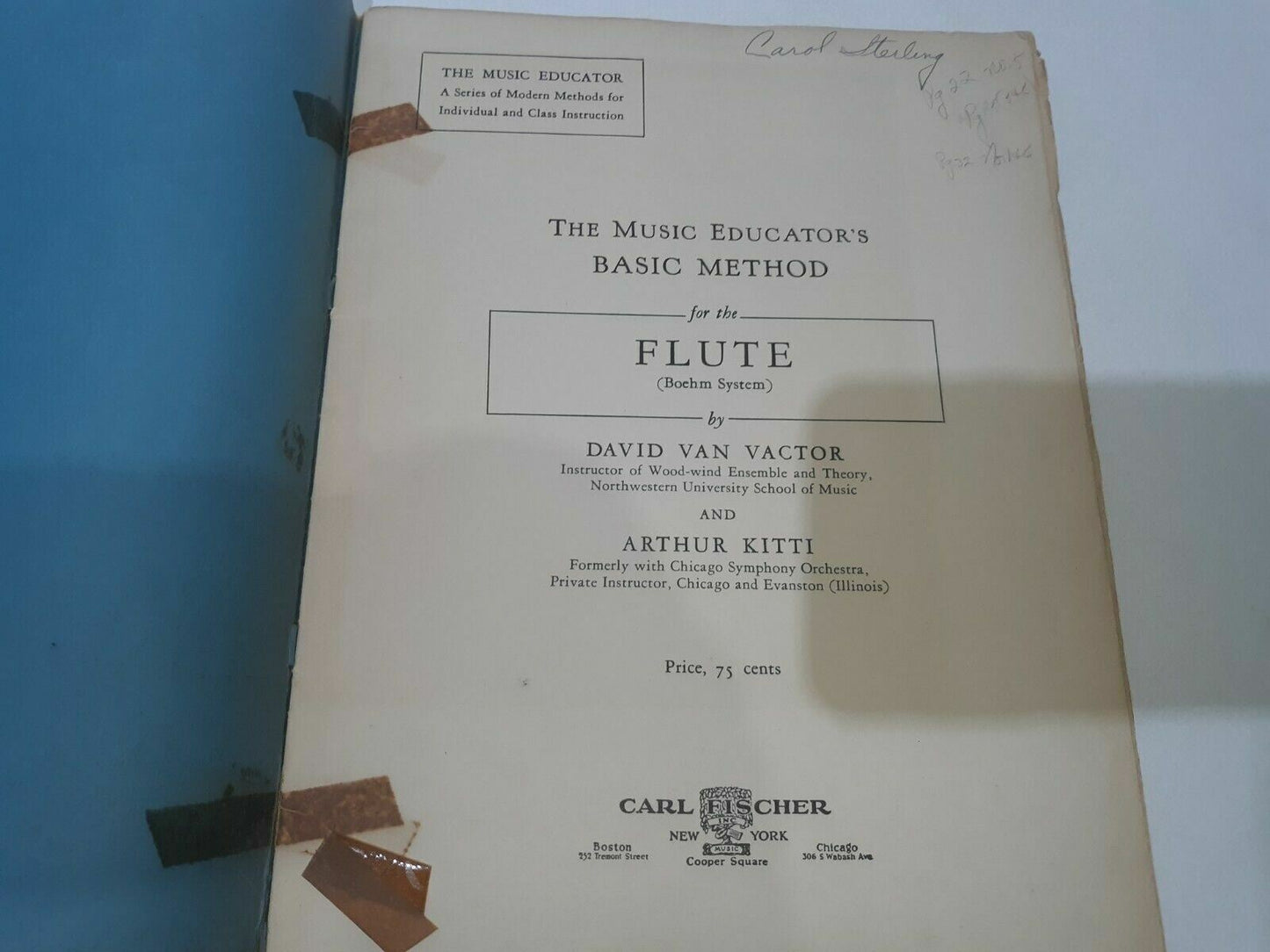 The Music Educator's Basic Method for the Flute (Boehm System) Paperback – 1940