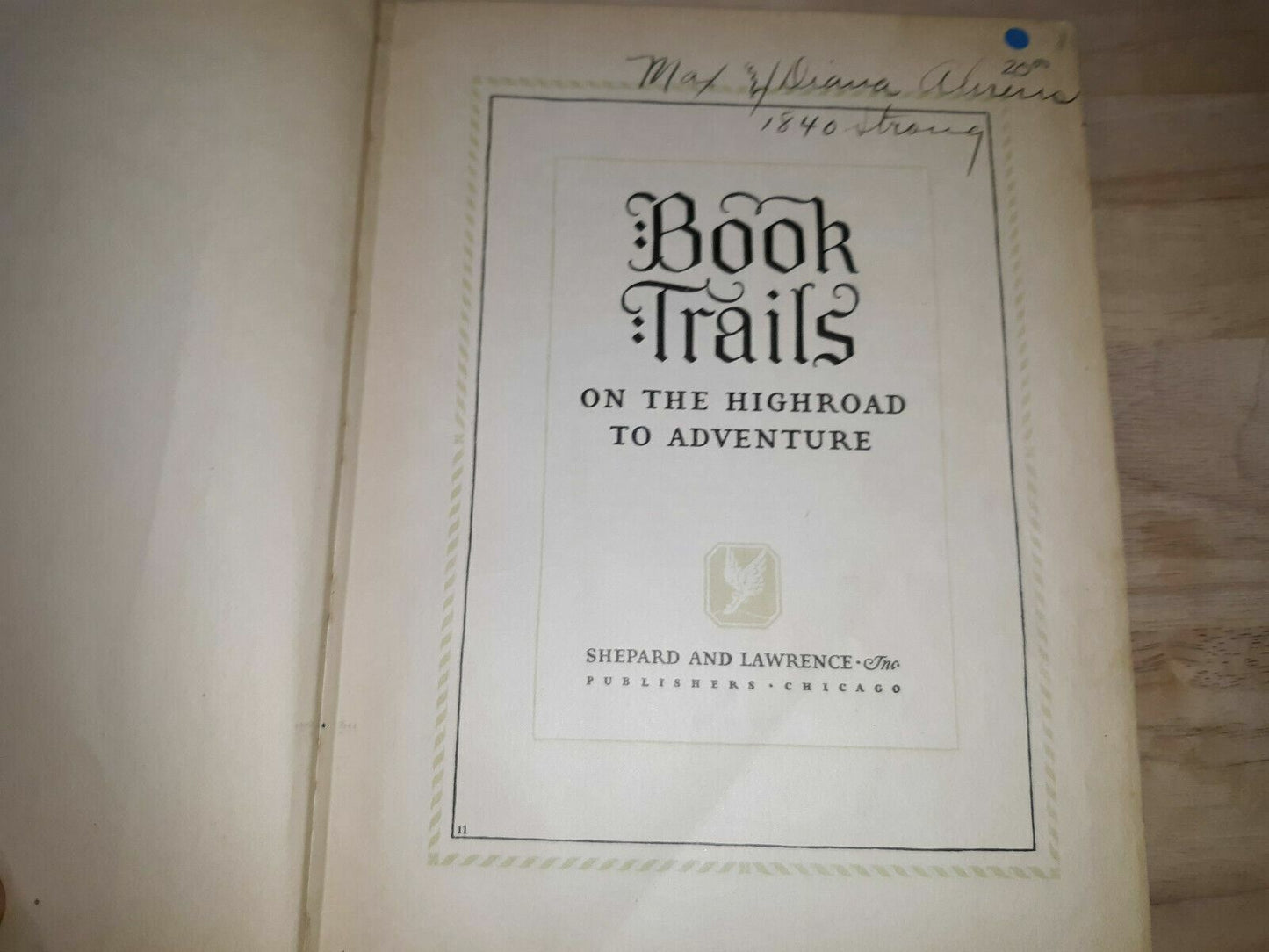 Vintage- Book Trails: On the Highroad to Adventure Vol. 4 1928