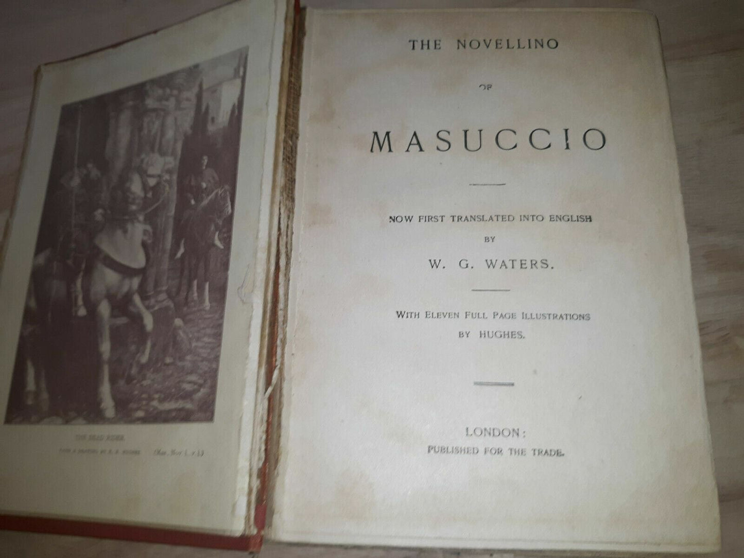 Vintage Hardcover Book - The Novellino of MASUCCIO by W G Waters