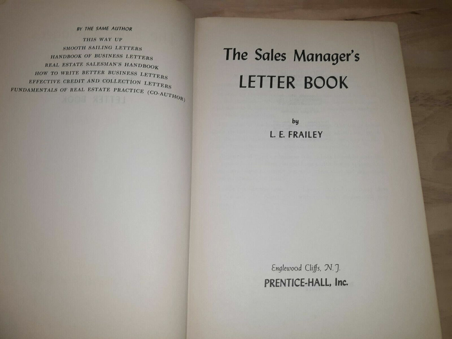 The Sales Manager's Letter Book Frailey 1958