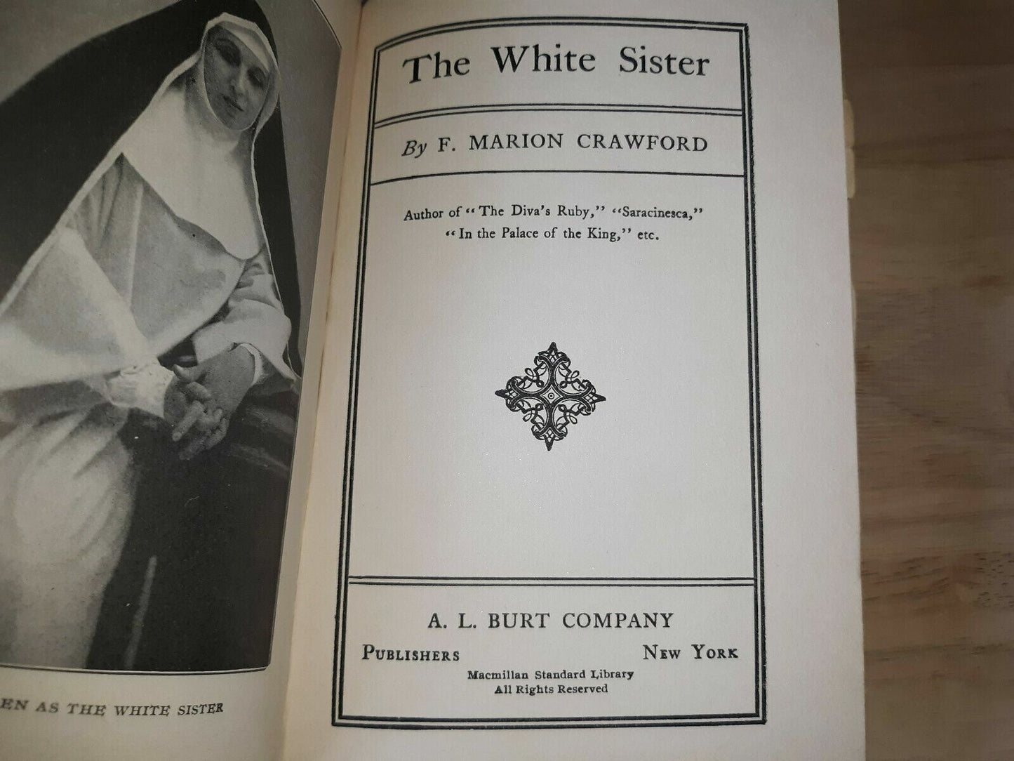 The White Sister F. Marion Crawford 1913 A. L. Burt Company