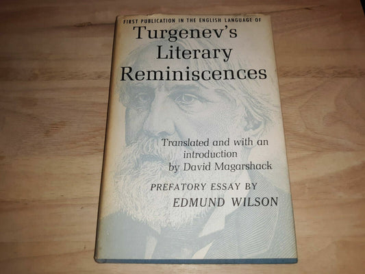 Turgenev's Literary Reminiscences - 1st Publ in English; Intro Edmund Wilson