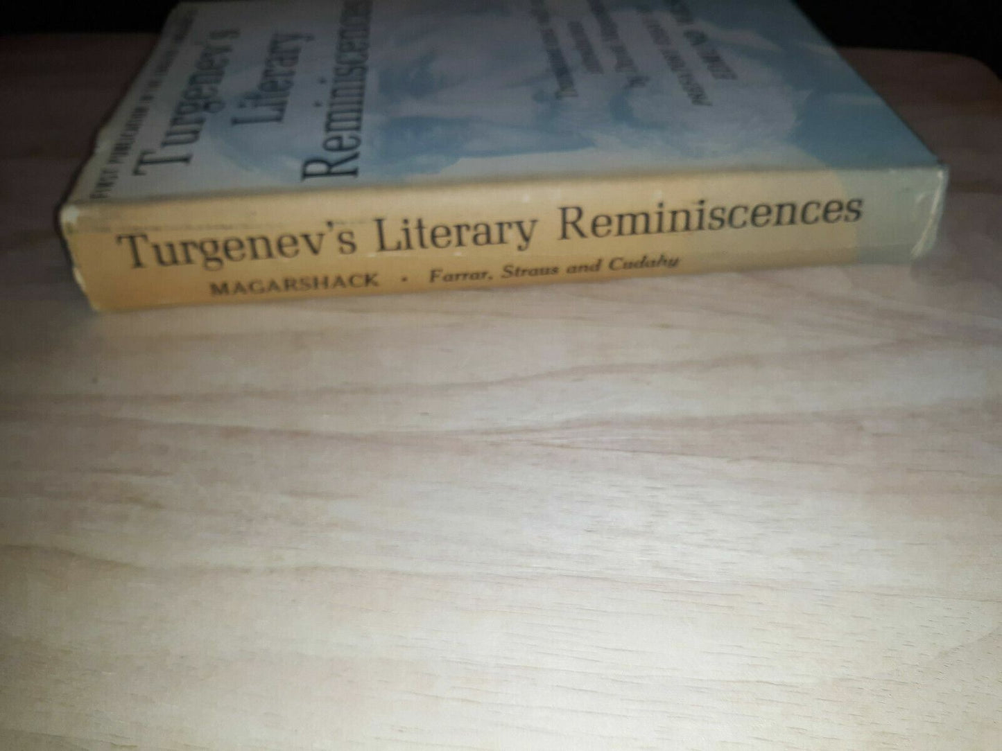 Turgenev's Literary Reminiscences - 1st Publ in English; Intro Edmund Wilson