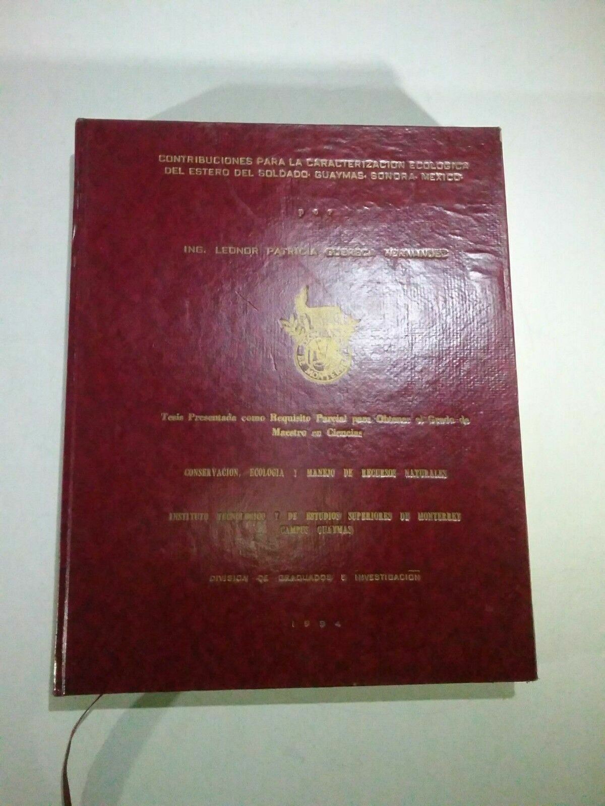Leonor Patricia Güereca Hernández 1994 Tesis De Maestria