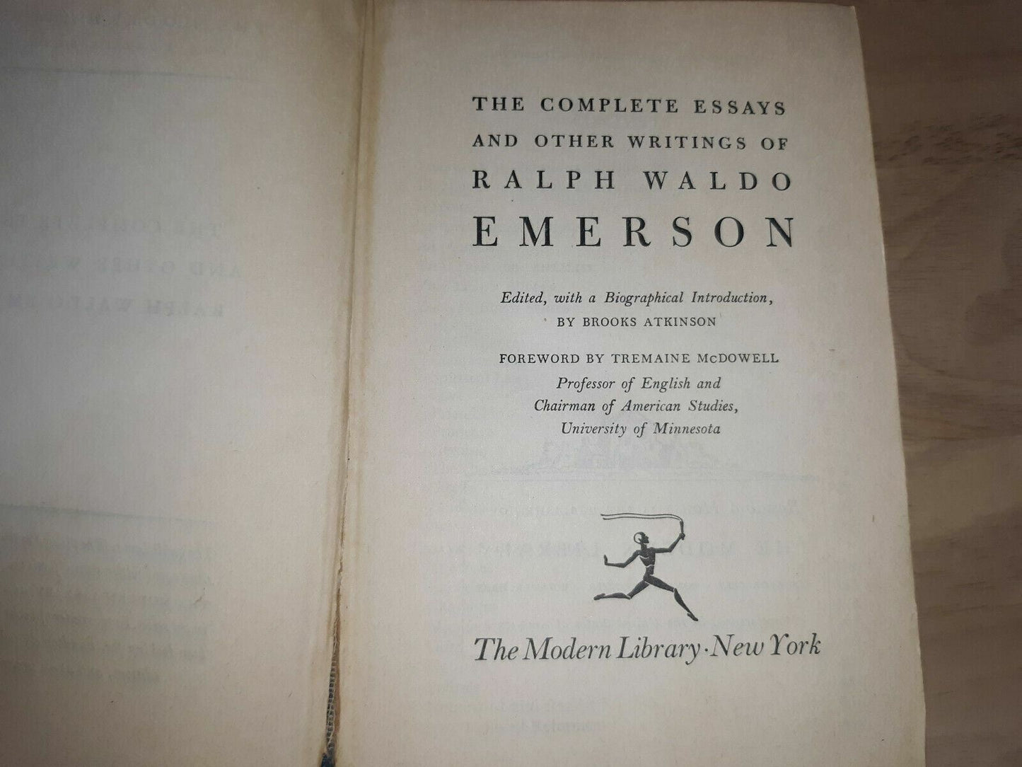 The Writings of Ralph Waldo Emerson, The Modern Library 1950 Hardcover