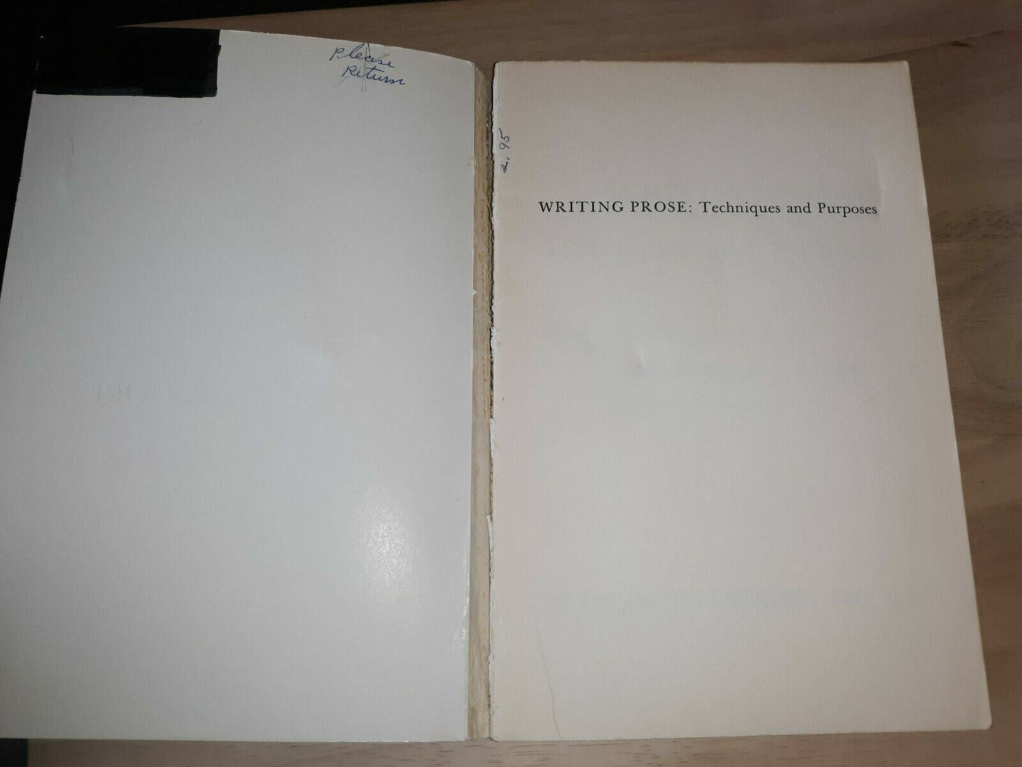 Writing Prose Techniques And Purposes Kane Peters 1959 Oxford