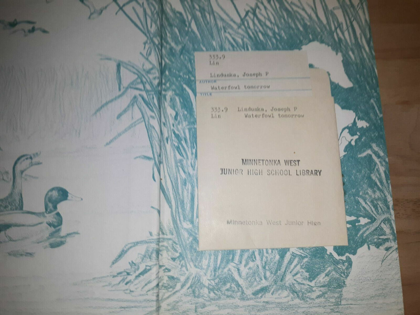 Waterfowl Tomorrow, Linduska, hardcover, Dept of Interiors, 1964