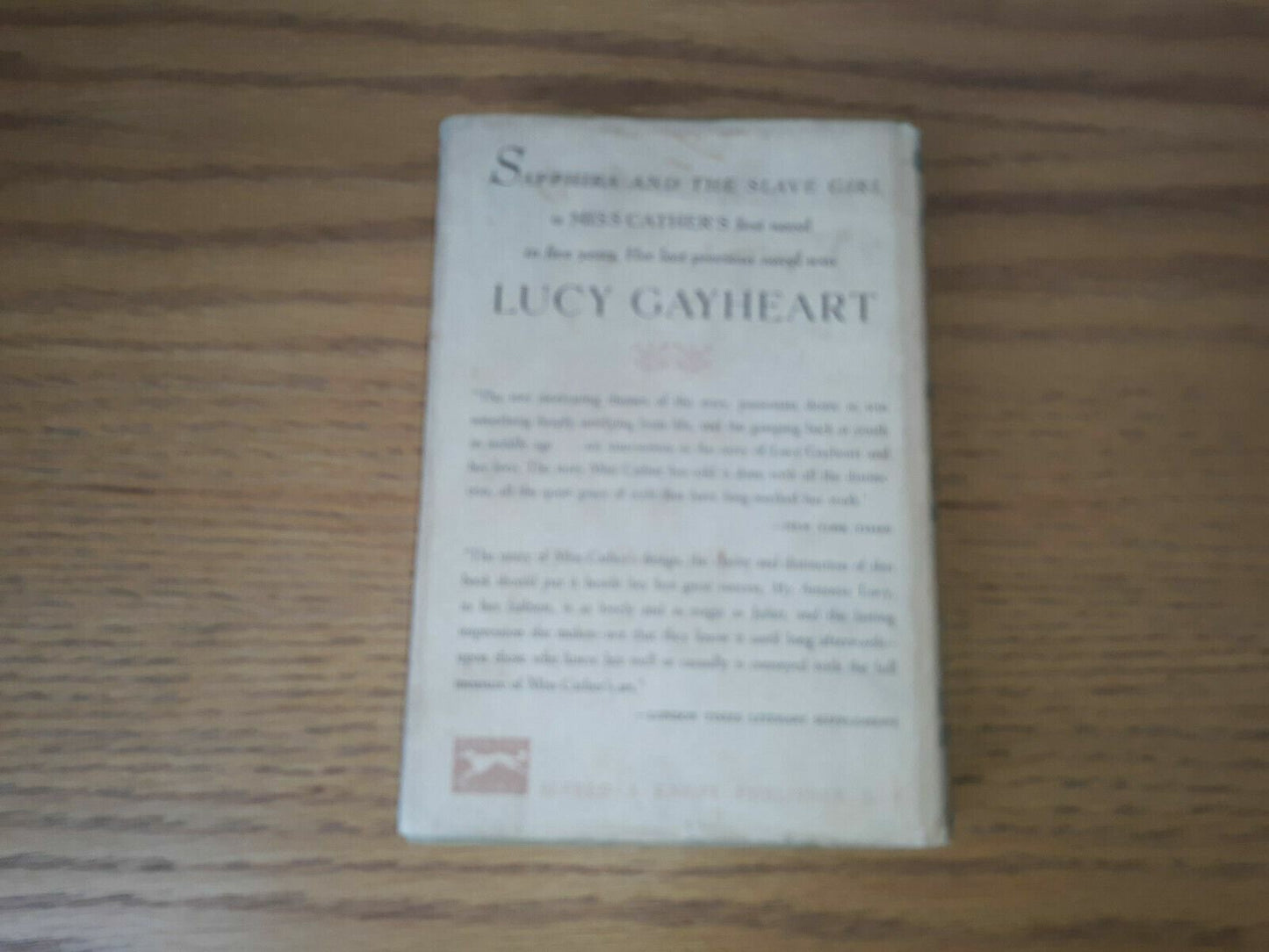 Willa Cather, Sapphira And The Slave Girl, Stated lst Edition in DJ, Knopf 1940