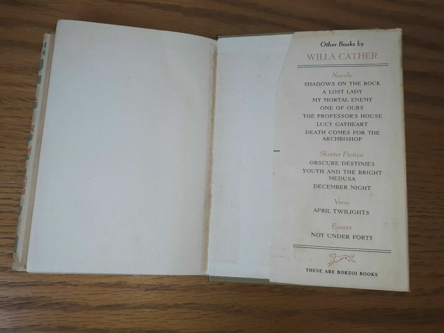 Willa Cather, Sapphira And The Slave Girl, Stated lst Edition in DJ, Knopf 1940