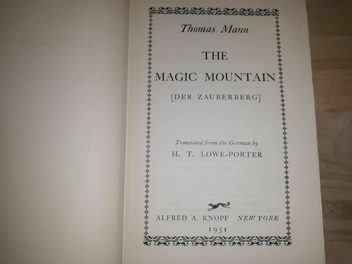 The Magic Mountain - Thomas Mann - 1951 Hardcover HC 7th Printing