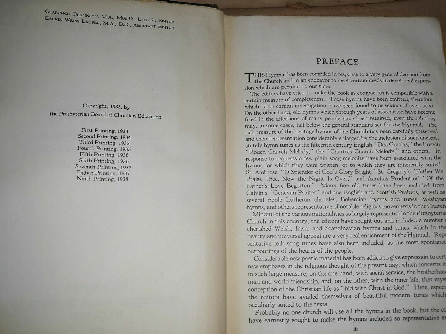 The Hymnal Published Authority of General Assembly of Presbyterian Church 1938 B