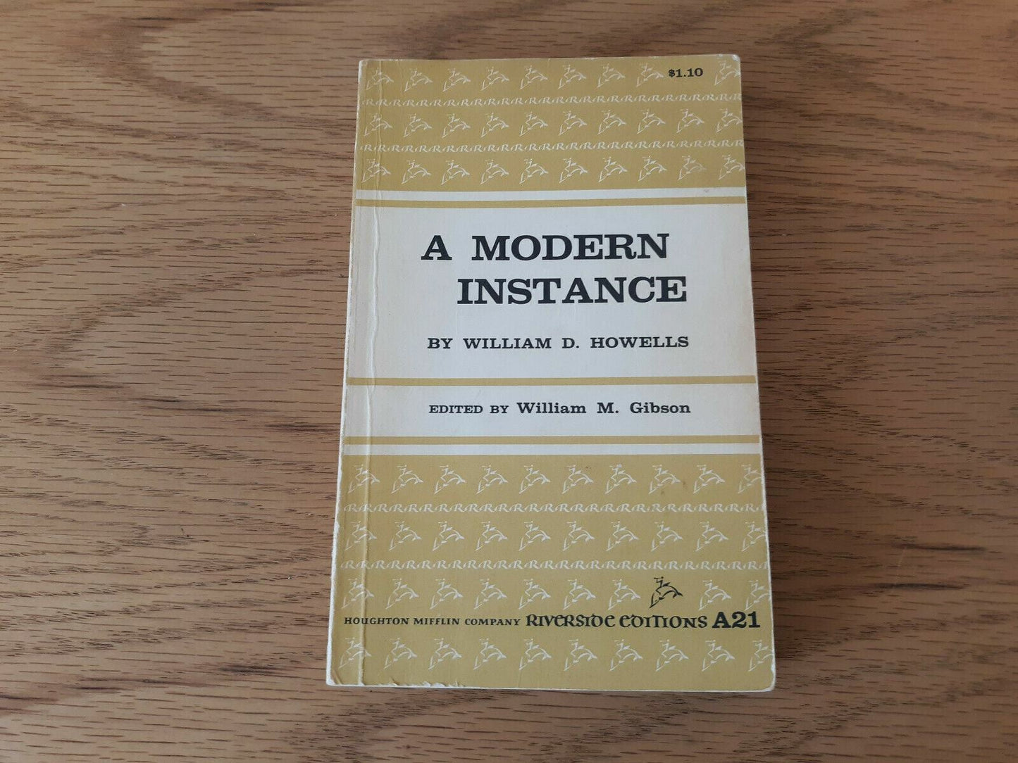 A Modern Instance by William D. Howells Riverside Editions A21 (1957, Trade PB)