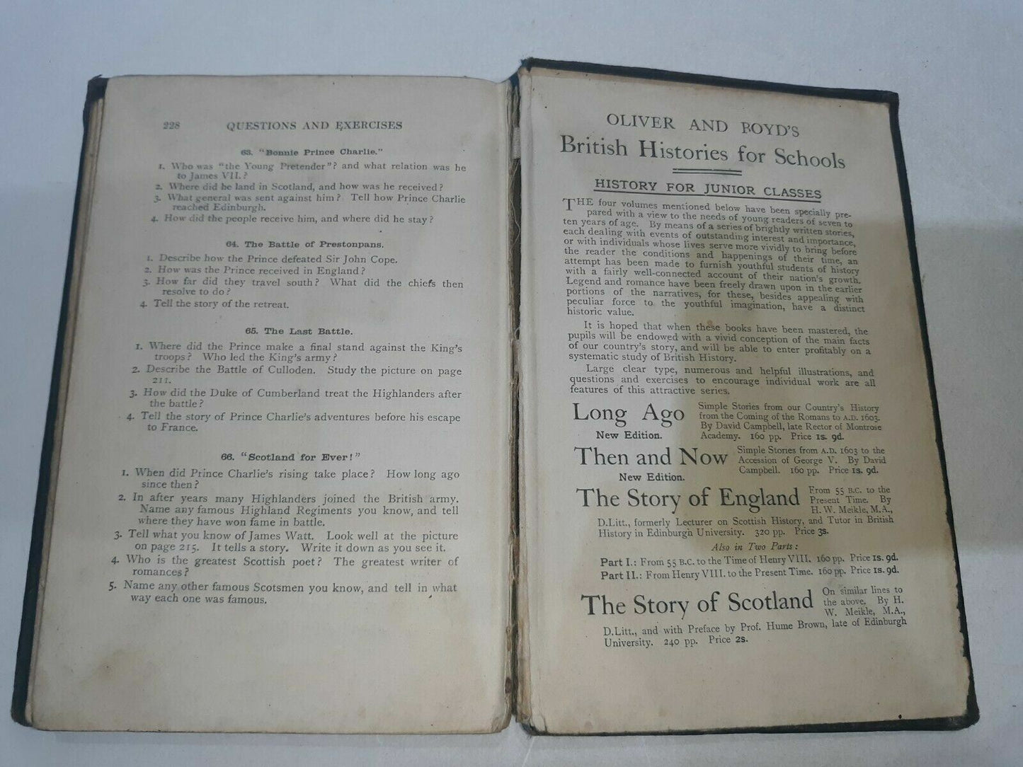 The Story Of Scotland For Junior Classes Meikle 228 Pages Oliver & Boyd