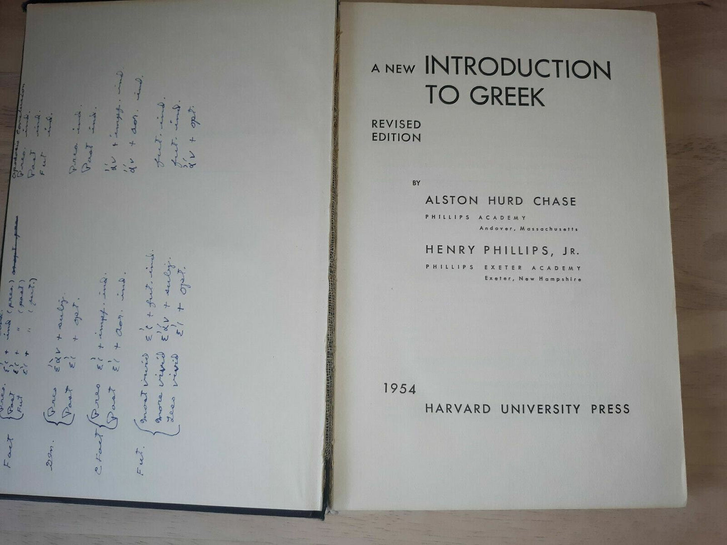 A New Introduction To Greek Alston Chase Henry Phillips Jr. 1954
