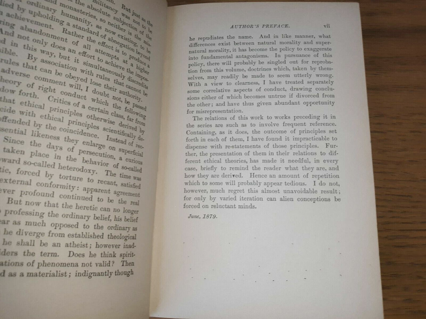 Herbert Spencer THE DATA OF ETHICS Hurst & Company HC