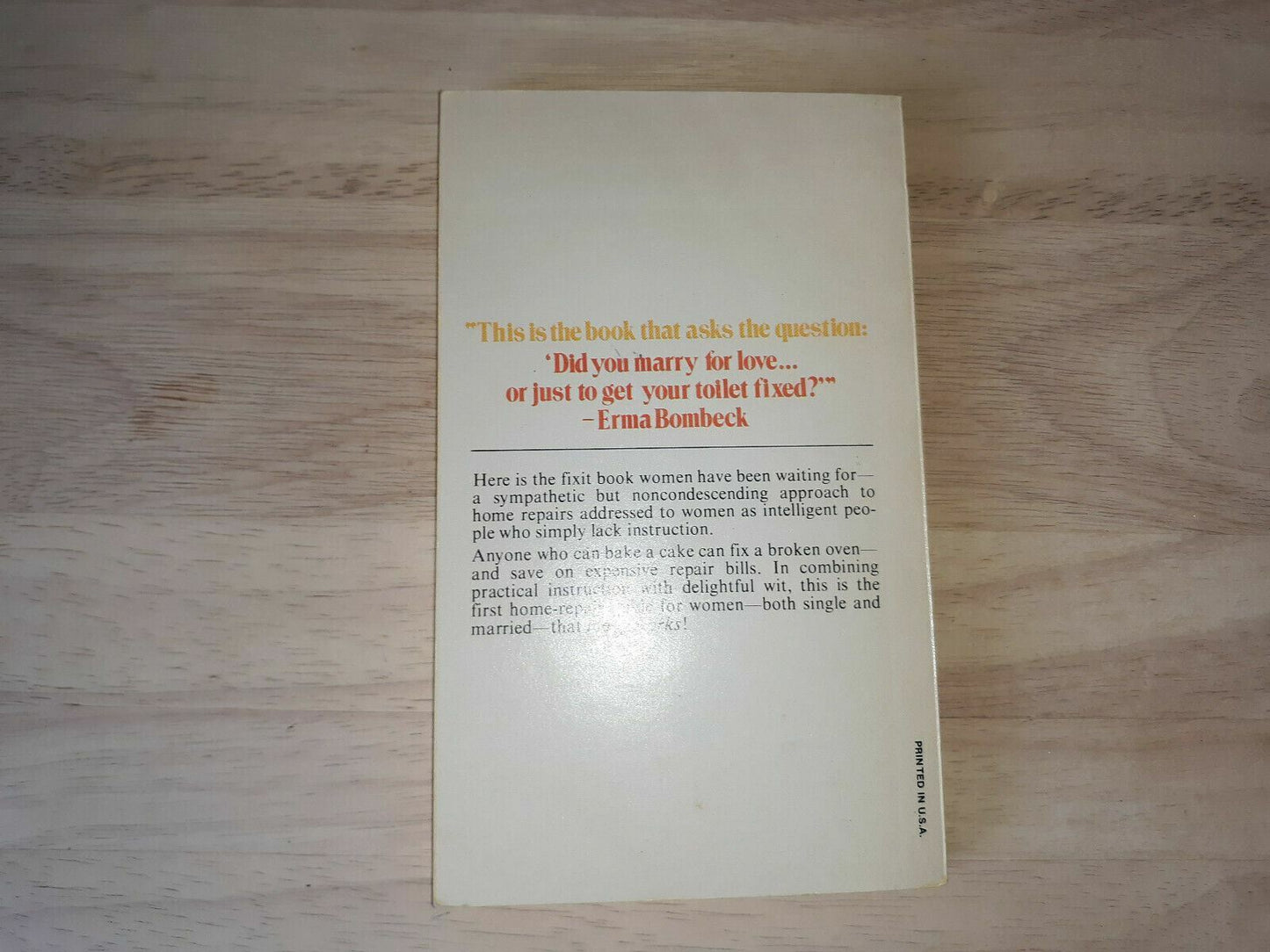 The Woman's Guide To Confident Home Repair by Jim and Bart Houseman Webb 1979