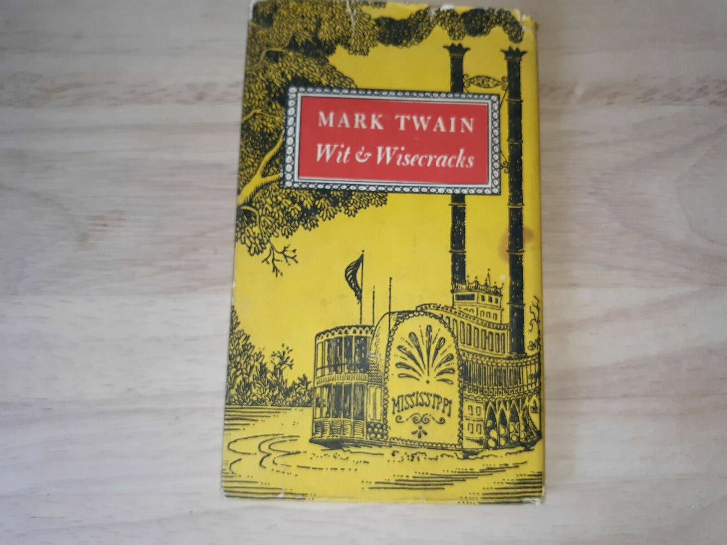 VTG Mark Twain Hardcover Book w DJ 1961 Wit & Wisecracks Humor