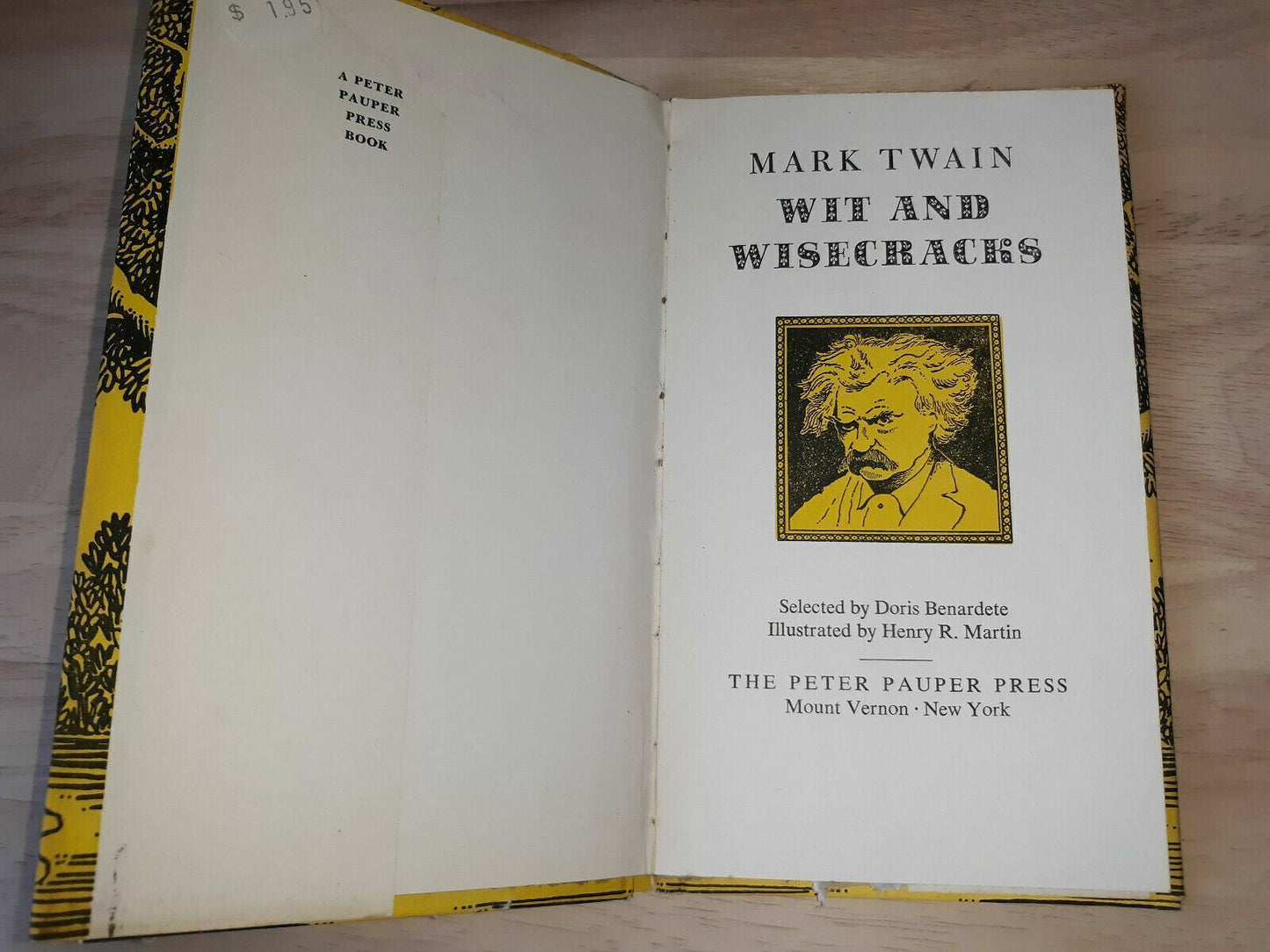 VTG Mark Twain Hardcover Book w DJ 1961 Wit & Wisecracks Humor