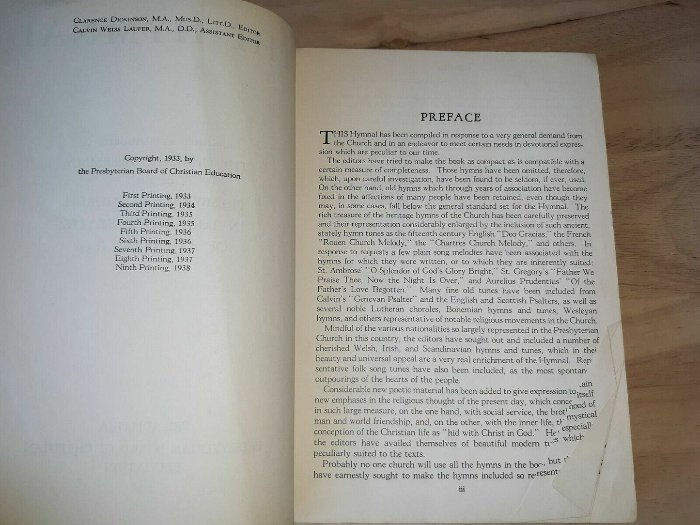 The Hymnal Published Authority of General Assembly of Presbyterian Church 1938