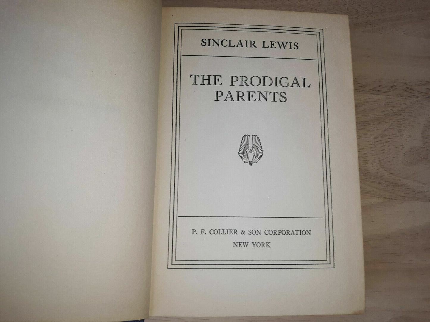 The Prodigal Parents Sinclair Lewis c1938 Collier