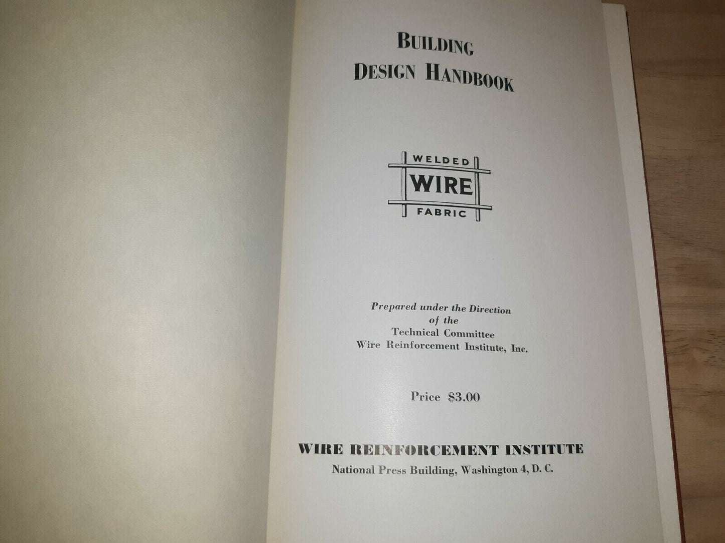 WRI Building Design Handbook Welded Wire Fabric Wire Reinforcement Institute