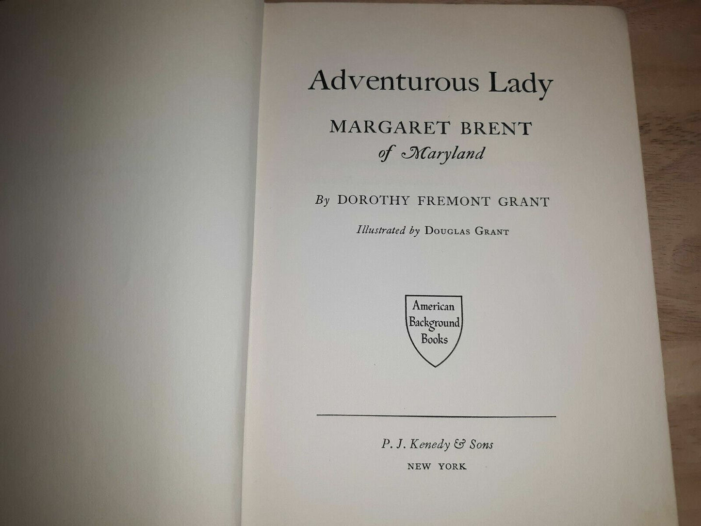 Adventurous lady Brent of Maryland (American background books) Hardcover 1957 Gr