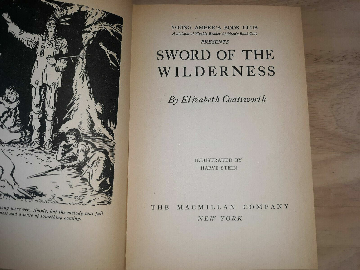 Vintage 1936 Sword of the Wilderness by Elizabeth Coatsworth Hardback Book