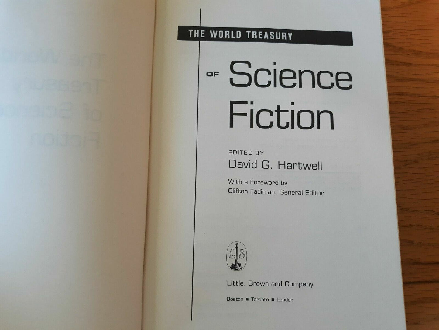 The World Treasury of Science Fiction by David Hartwell 1989 1st Ed PB