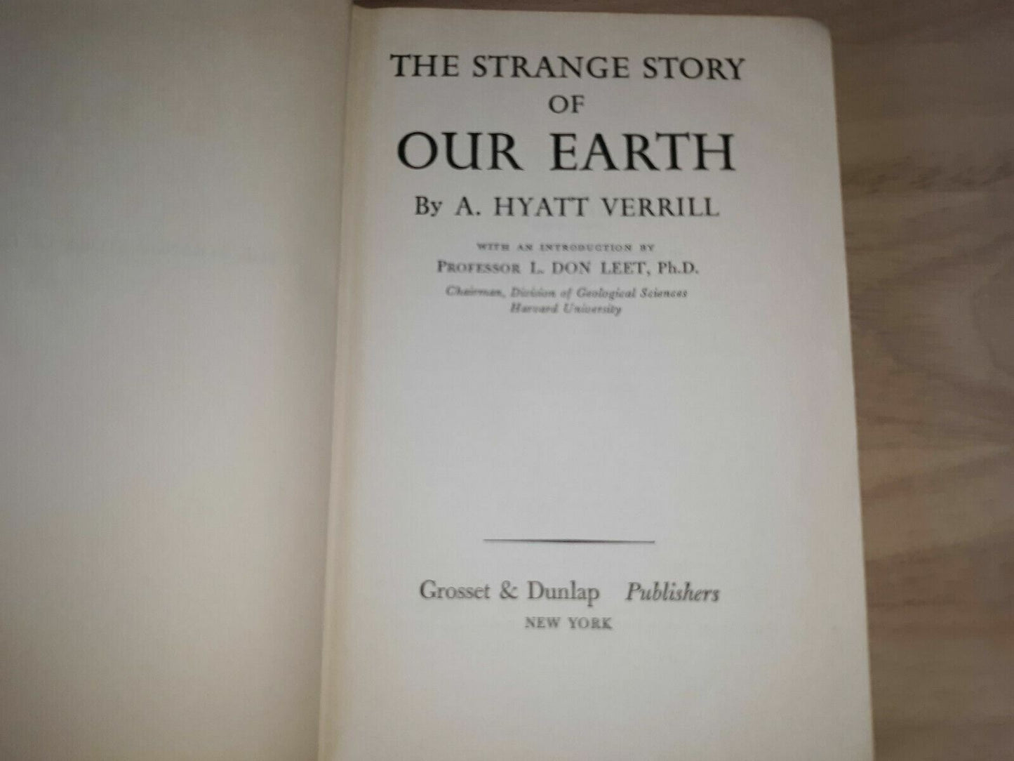 The strange story of our earth, by Verrill, A. Hyatt 1952