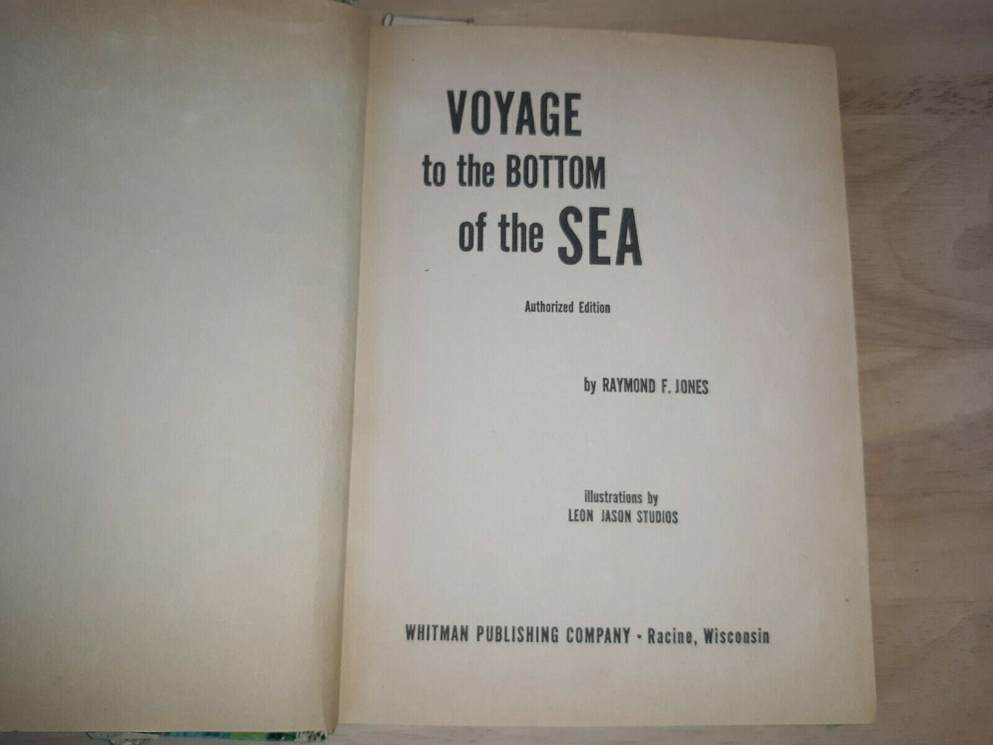 Voyage to the Bottom of the Sea by Raymond Jones 1965 Whitman HC Book