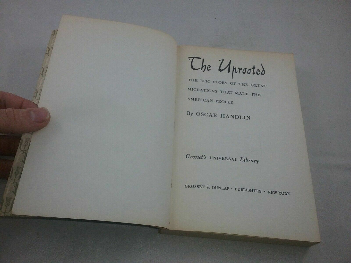 The Uprooted Oscar Handlin 1951