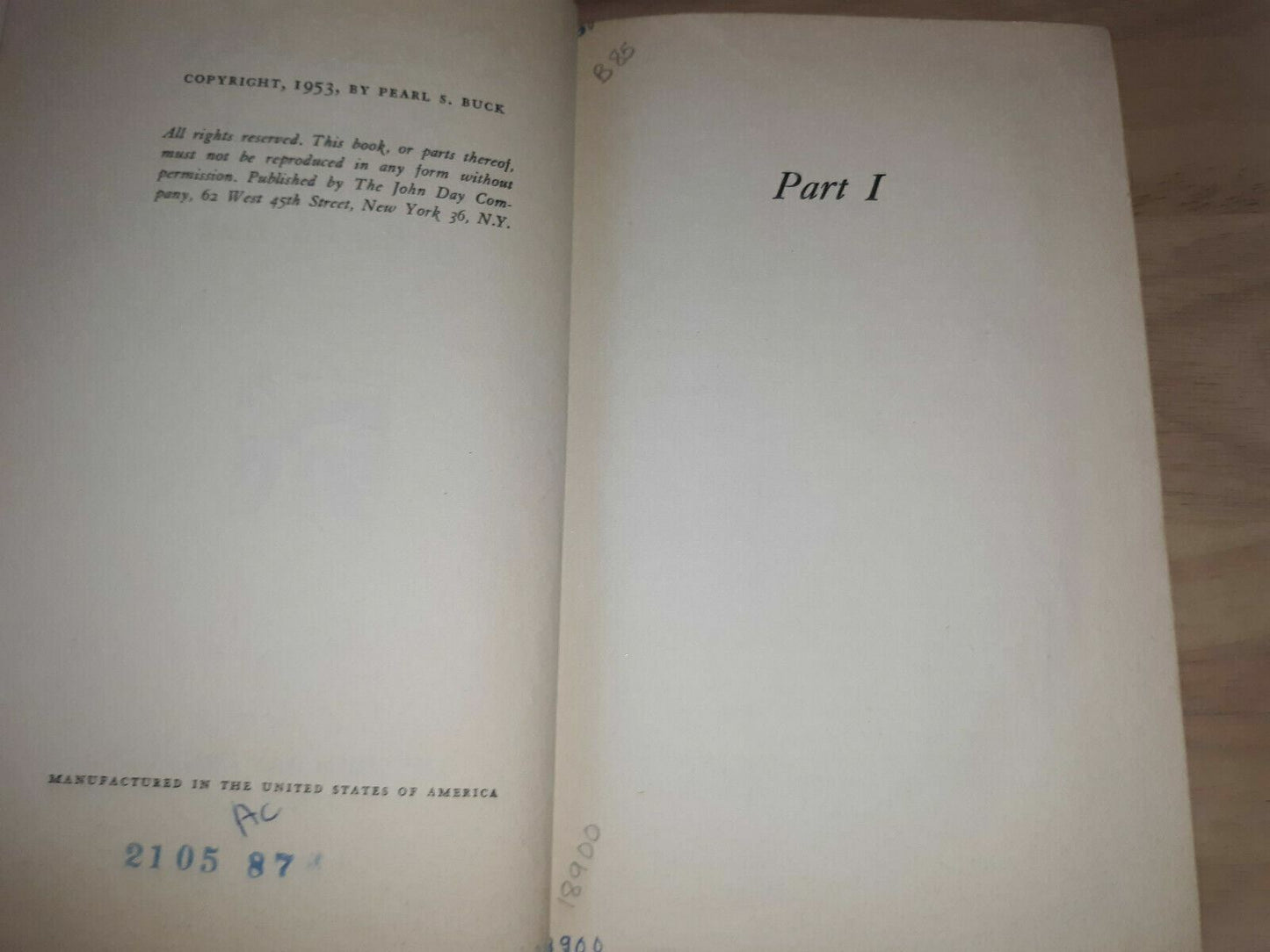 Come My Beloved By Pearl S Buck HC 1953 The John Day Company