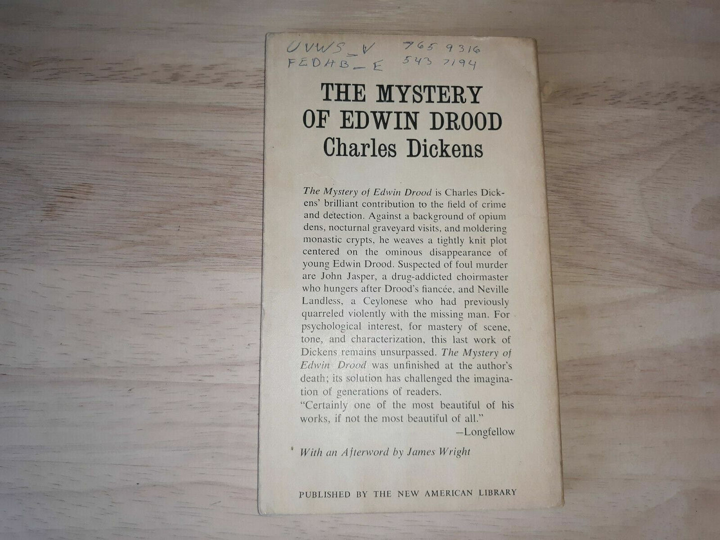 The Mystery of Edwin Drood (Signet Classics) by Charles Dickens 1961