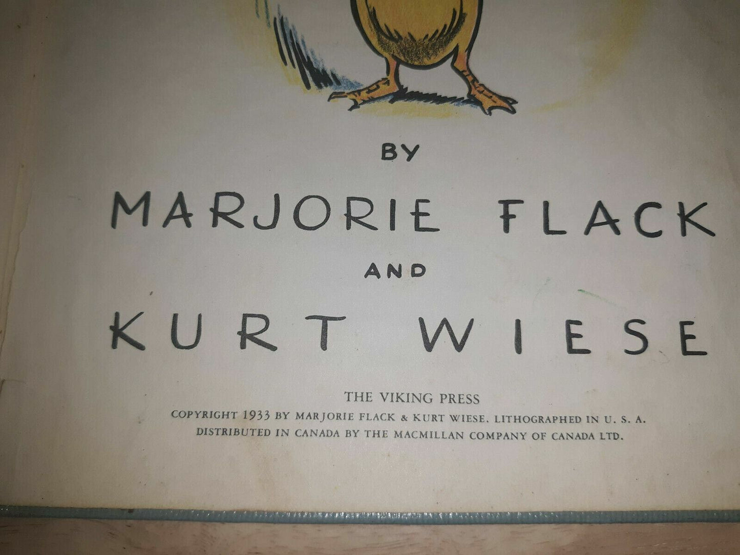 THE STORY ABOUT PING by Marjorie Flack and Kurt Wiese ~ c1933. HC