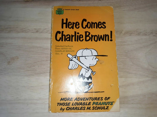 1966 Here Comes Charlie Brown by Charles Schulz Fawcett Crest Book