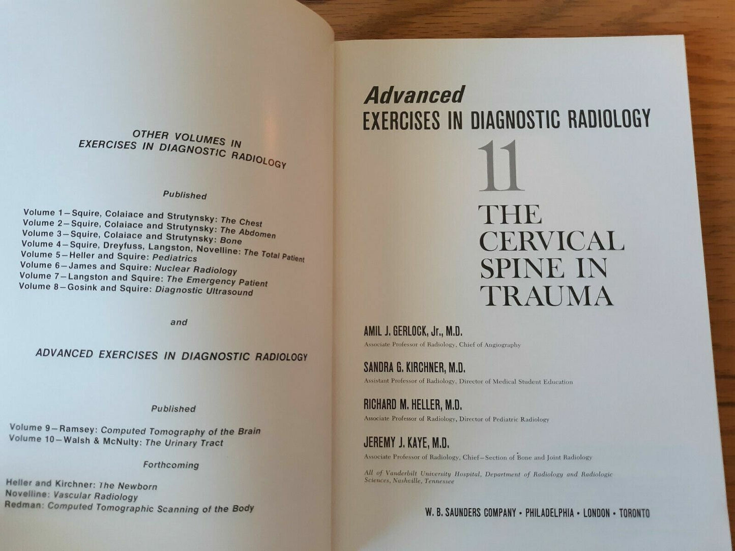 Advanced Exercises in Diagnostic Radiology Vol 11 The Cervical Spine in Trauma