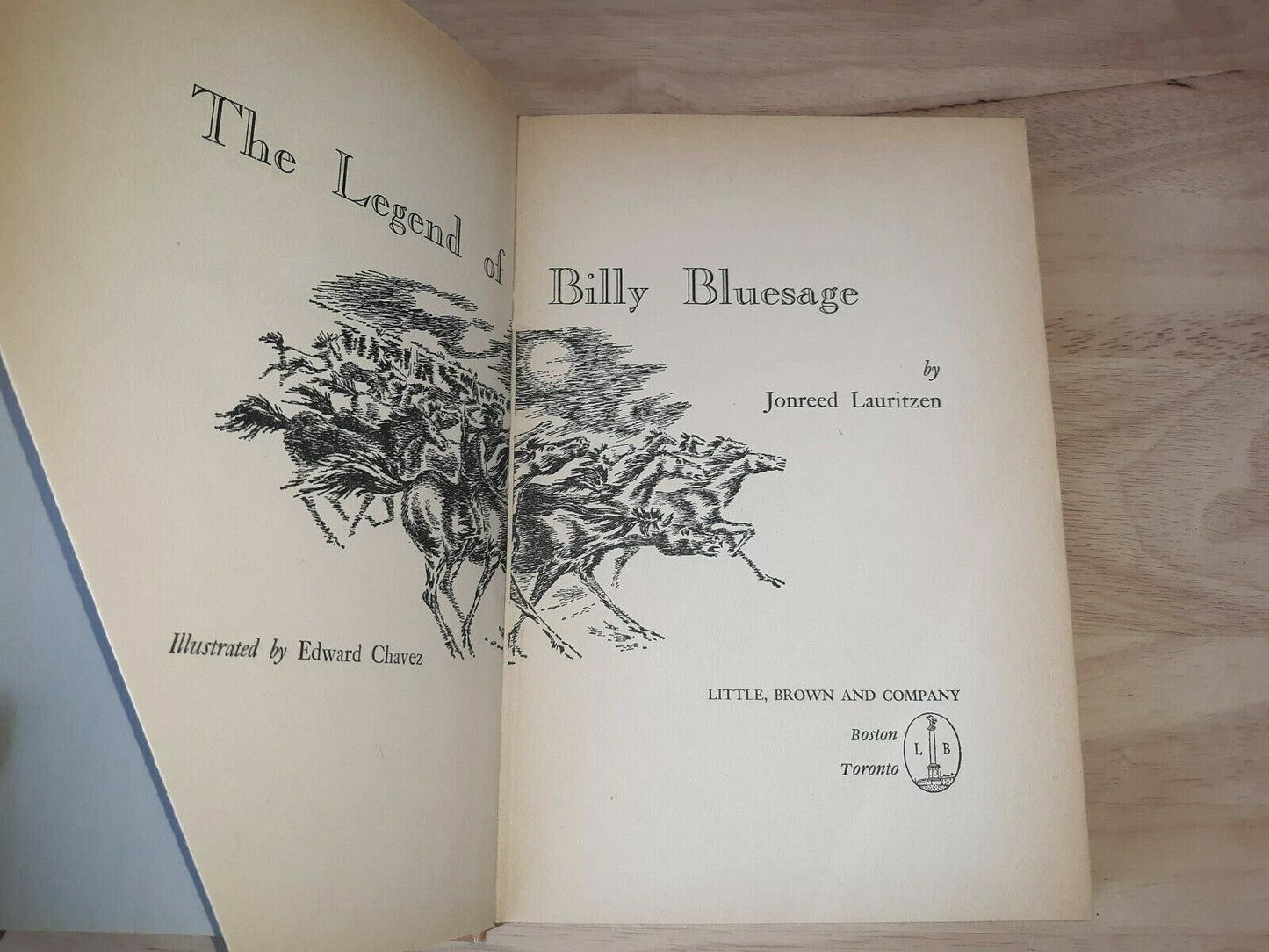 The Legend of Billy Bluesage by Jonreed Lauritzen, HC 1961