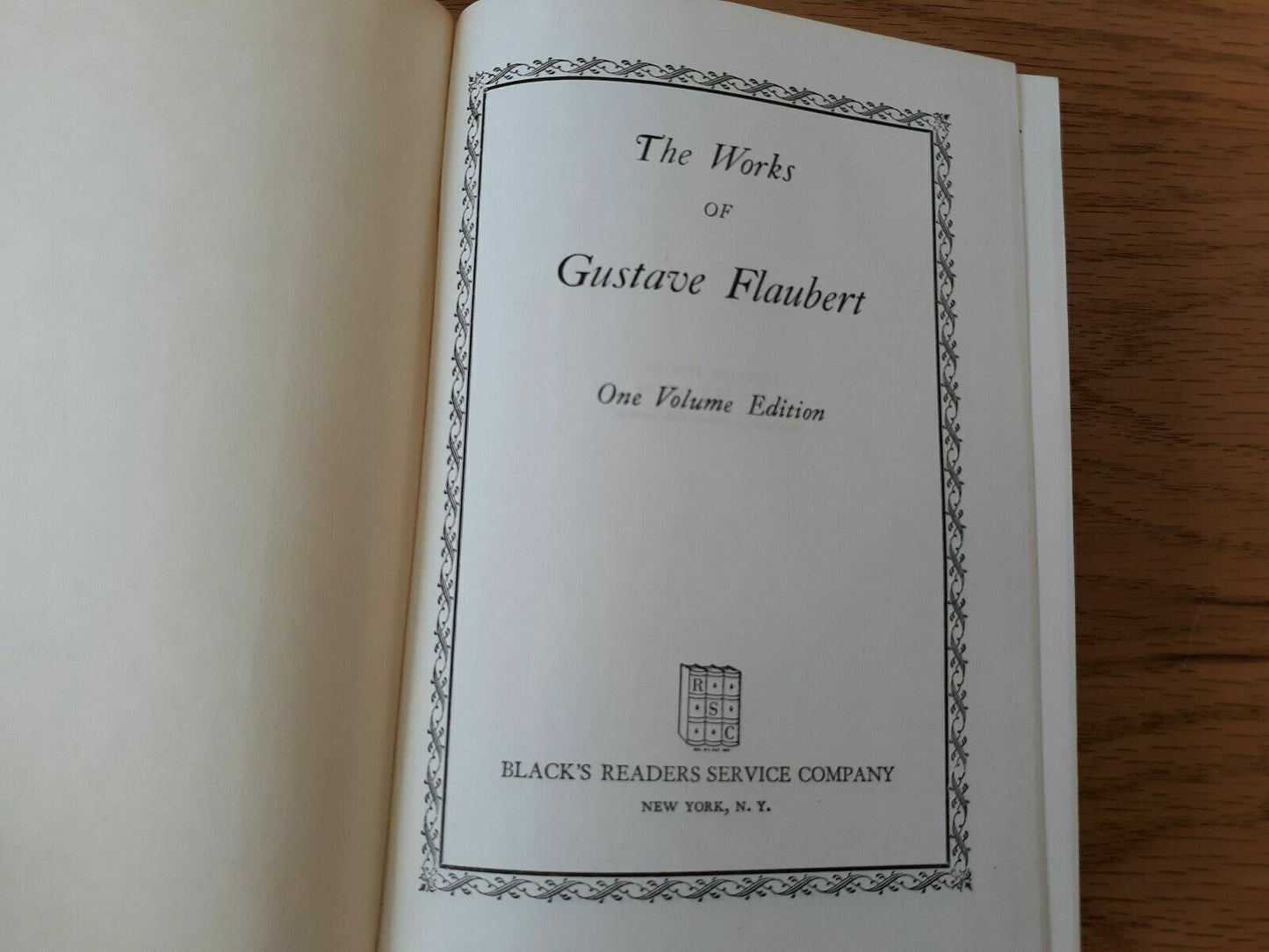 The Works Of Gustave Flaubert Black's Readers Service Company Hardcover