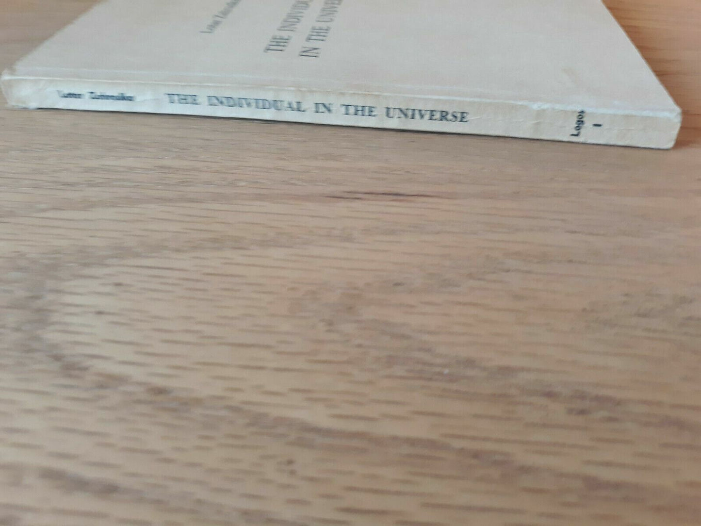 The Individual In The Universe Lotar Zahradka 1966 Paperback Logos