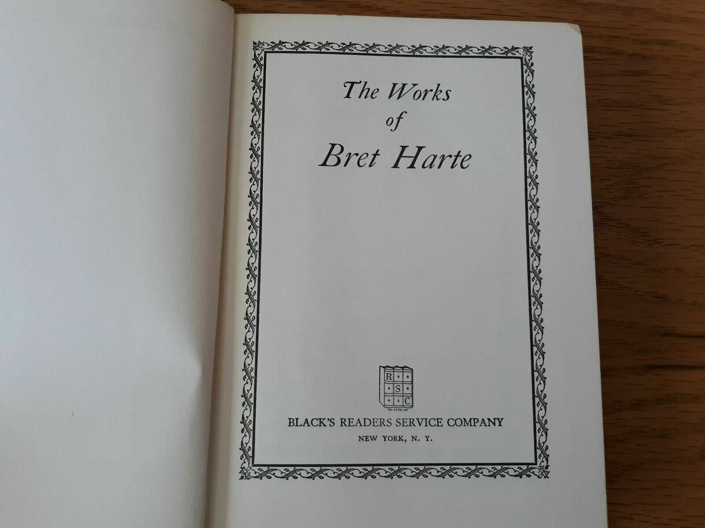 The Works Of Bret Harte Black's Readers Service Company Hardcover