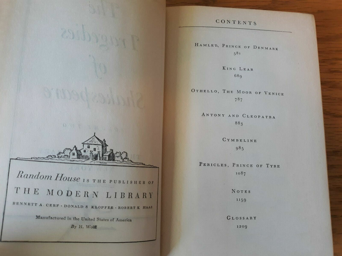 The Tragedies of Shakespeare in Two Volumes Complete & Unabridged Vol. 2