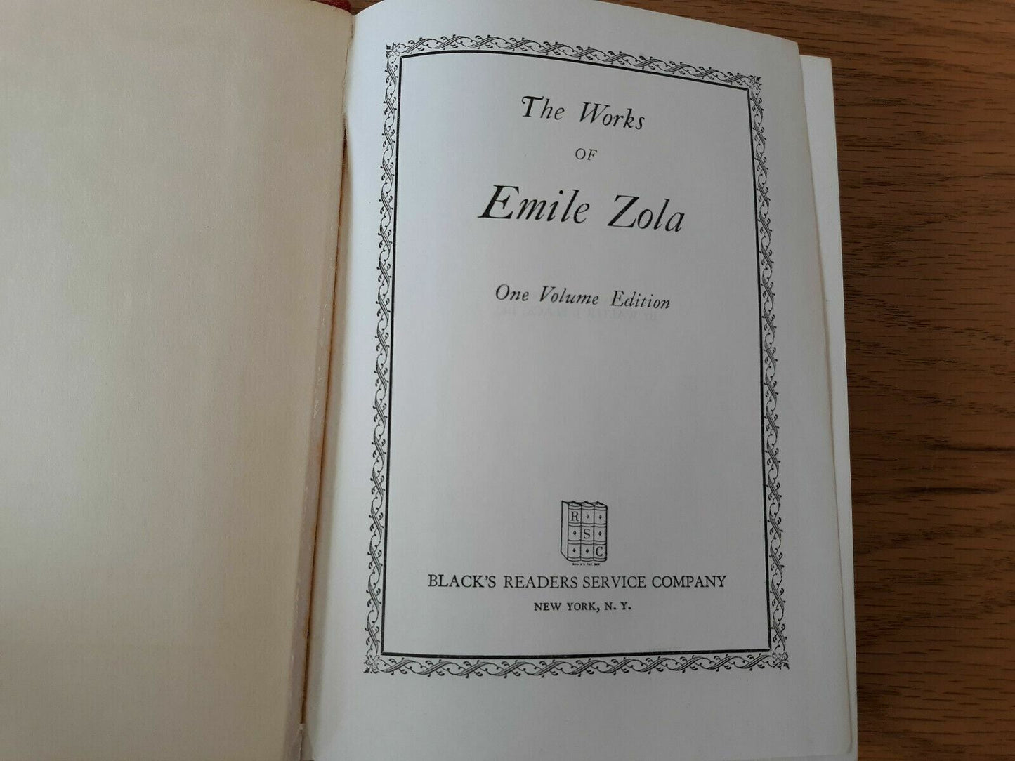 The Works Of Emile Zola Black's Readers Service Company Hardcover