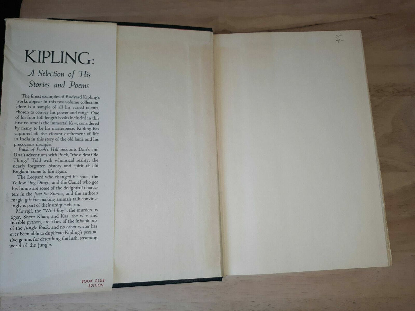 Vintage Book 1956 Kipling A Selection Of His Stories And Poems John Beecroft