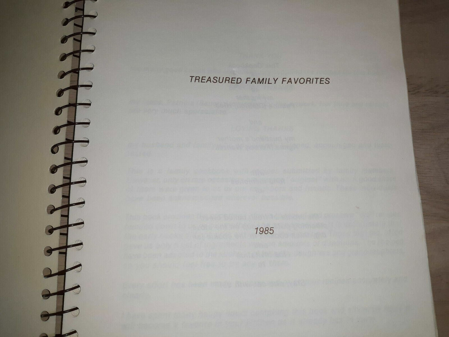 Treasured Family Favorites 1985 Du Schlechtal Virginia Wanzek