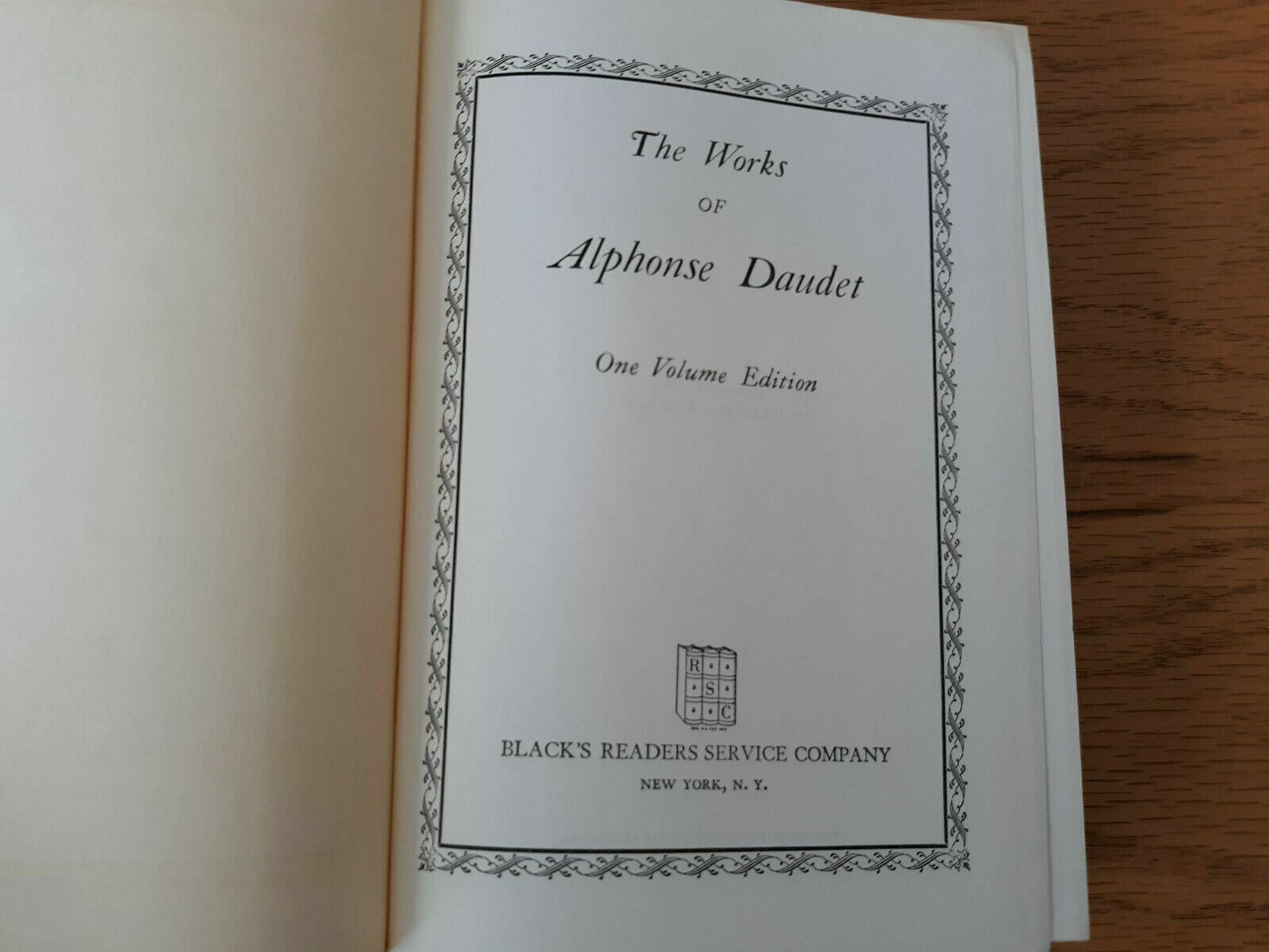 The Works Of Alphonse Daudet Black's Readers Service Company Hardcover