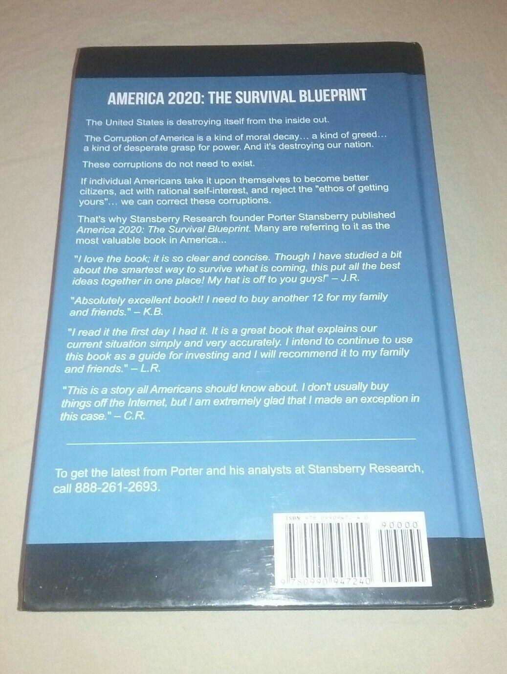 AMERICA 2020 The Survival Blueprint STANSBERRY (Hardcover, 2015 Updated Edition)