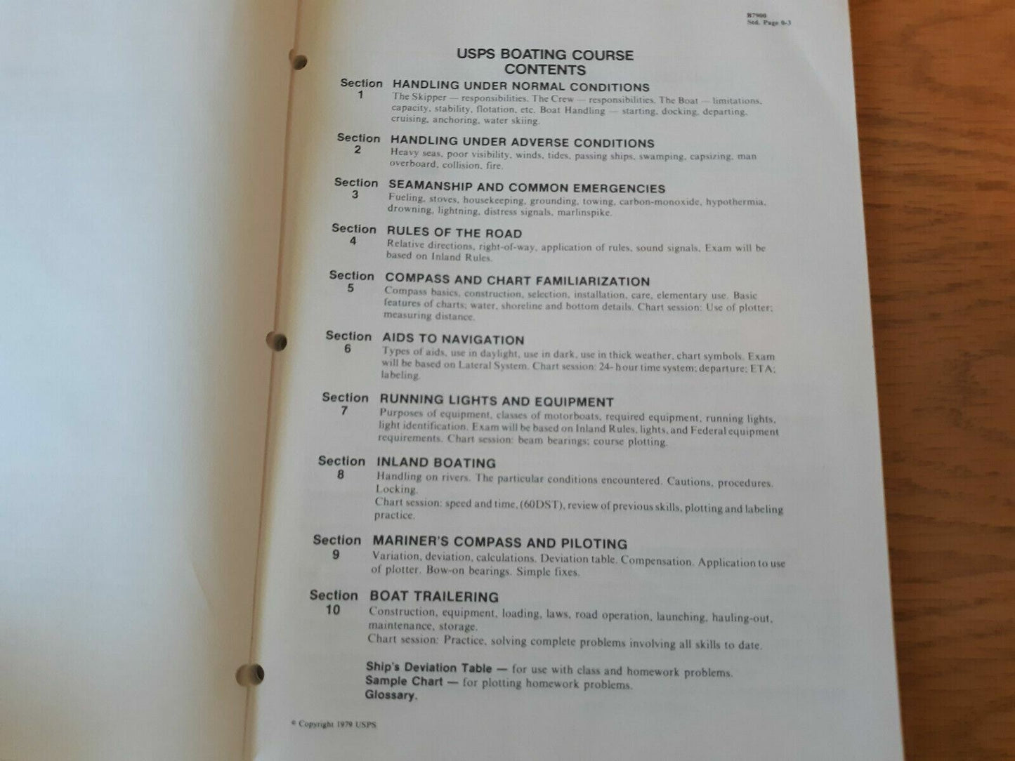 United States Power Squadrons Boating Course Student's Manual 1979