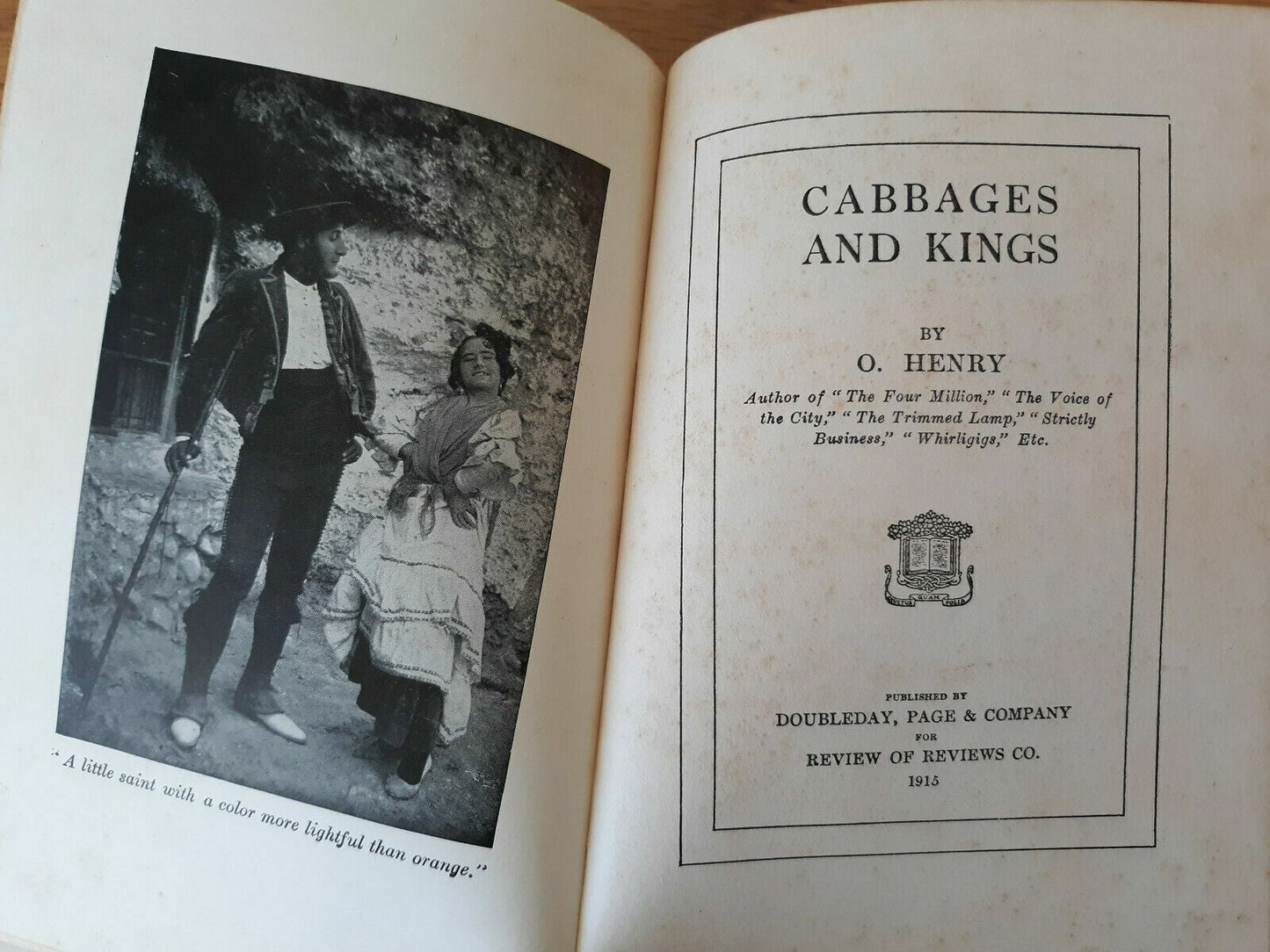 Cabbages and Kings HC 1915 O. Henry Doubleday Page & Company Authorized Edition